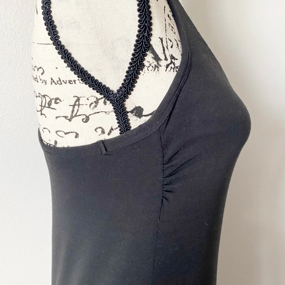 Prana Black Dress Built in Bra Strappy Activewear A-Line LBD Women's Small - Picture 3 of 9